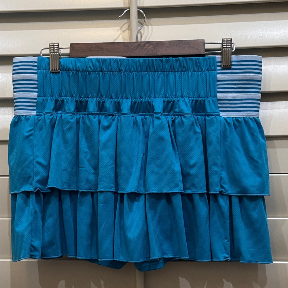 Lucky in Love 13” Blue Tiered Skort - Picture 2 of 4